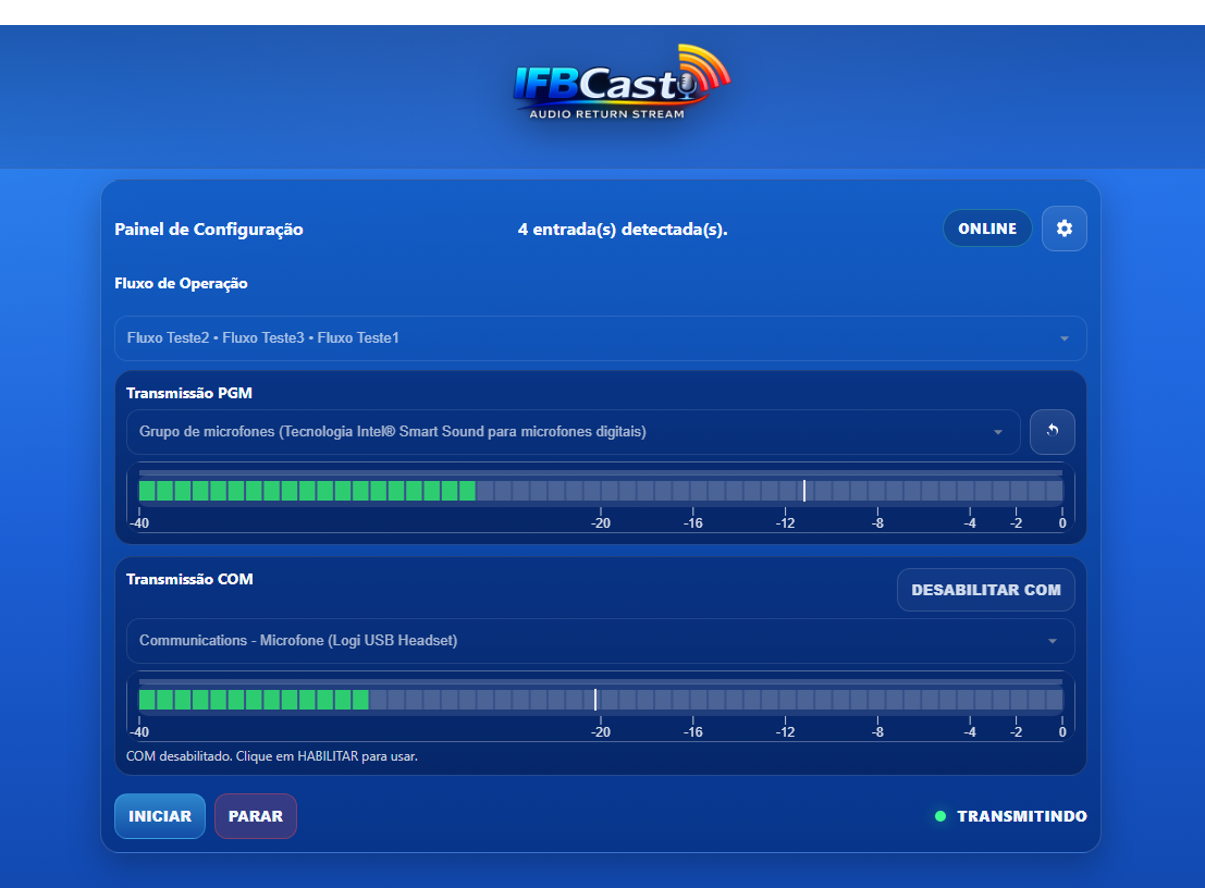 Módulo desktop TX IFB Cast